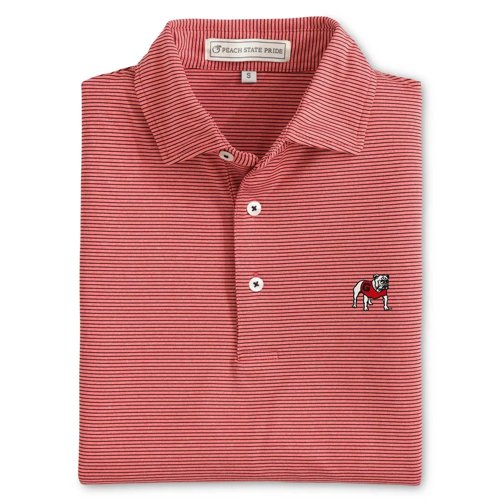 UGA Standing Dawg Heathered Knockout Performance Polo