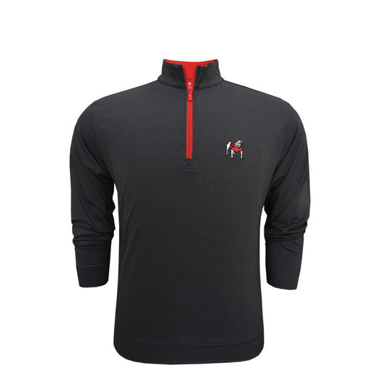 UGA Standing Dawg Pin Dot Pullover Black/Red