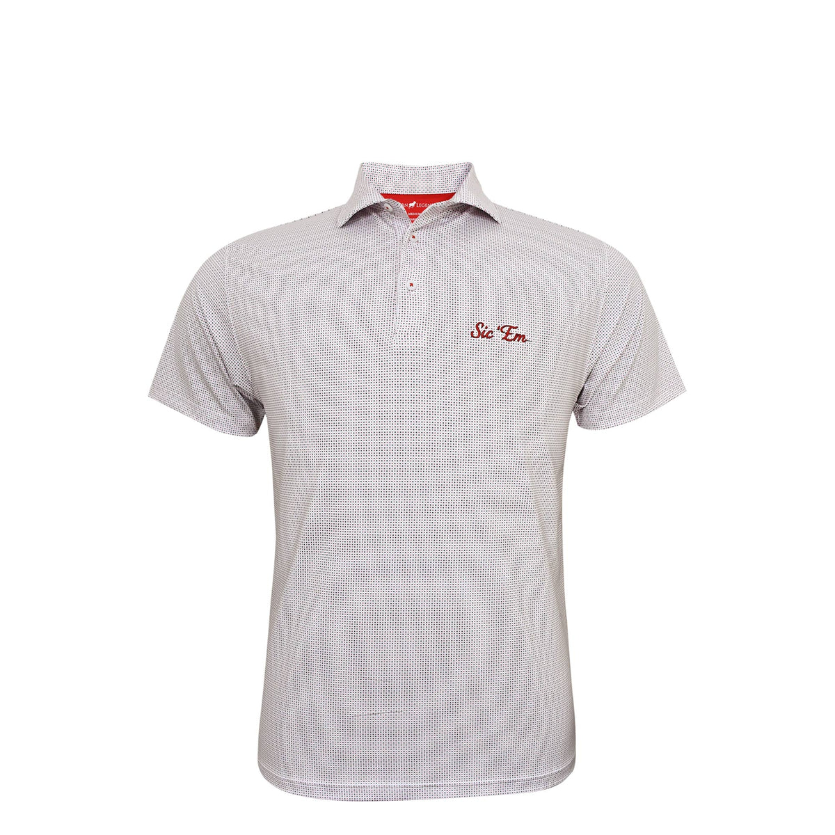 UGA Sic' Em Script Checker Performance Polo White/Black/Red