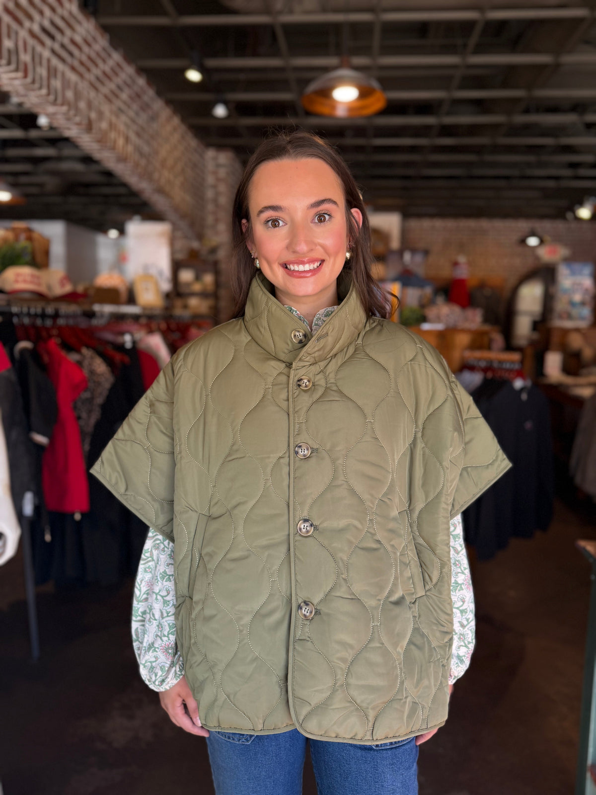 Quilted Pancho Vest